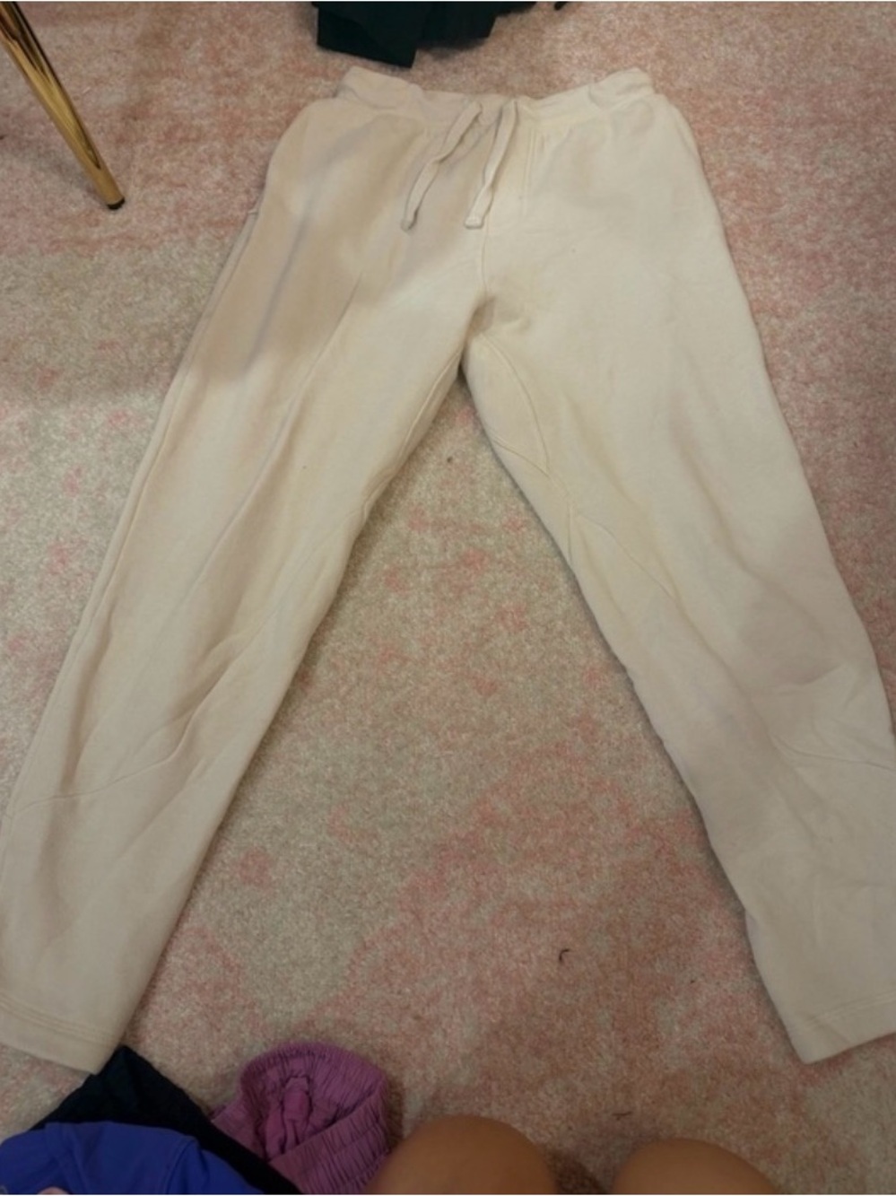 ALO Drawstring Casual Sweatpants - Cream